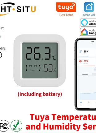 Датчик температуры и влажности Tuya TH05 Smart Life с батарейкой