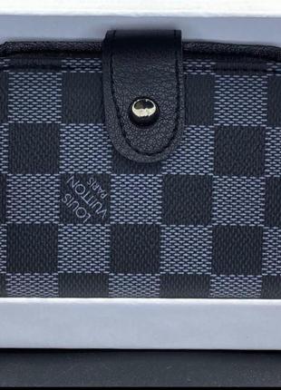 Кошелек кожаный Louis Vuitton/Луи Виттон на кнопке