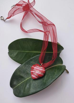 кулон-підвіска серце з муранського скла Murano Венеція