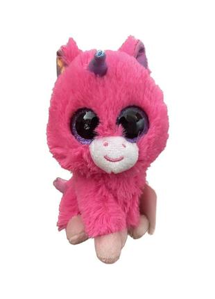 Мягкая игрушка единорог розовый 15 см Милые глазки