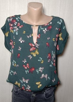 Блуза f&amp;f. зеленая блуза в цветочный принт. красивая блуза...