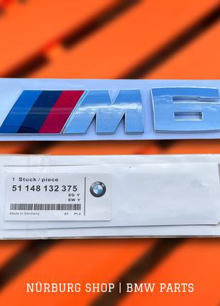 Шильдик эмблема BMW M6 на багажник E63 E64 F06 F12 F13 логотип...