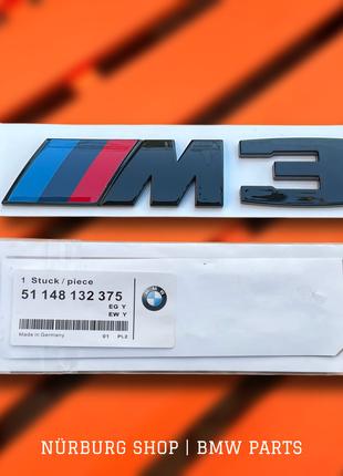 Шильдик эмблема BMW M3 на багажник E30 E46 E90 E91 E92 E93 F30...