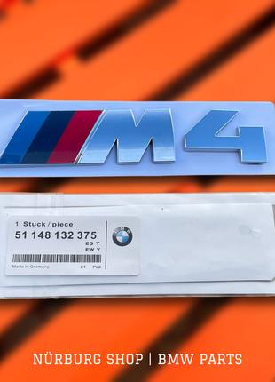 Шильдик эмблема BMW M4 на багажник F32 F33 F36 F82 F83 G22 G23...
