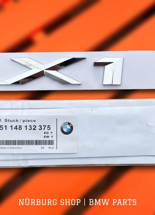 Шильд эмблема на крышку багажника BMW X1 E84 хром
