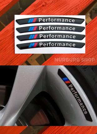 Черные алюминиевые наклейки на обод дисков BMW Performance E39...
