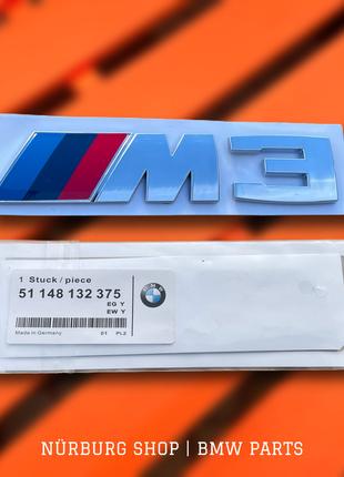 Шильдик эмблема BMW M3 на багажник E30 E36 E46 E90 E91 E92 E93...