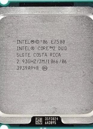 Intel Core 2Duo E7500 2x2,93GHz s.775 3Mb 1066MHz б/в