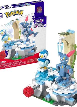 Конструктор MEGA Pokmon Action Figure, Piplup and Sneasel´s Sn...