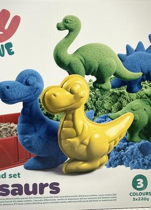 Игровой детский набор кинетический песок динозавры