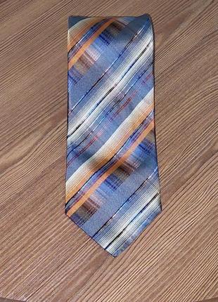 Роскошный шёлковый галстук в полоску abercrombie&fitch, оригин...