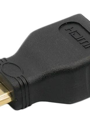 Адаптер Mini HDMI (Зовнішній) - HDMI (Внутрішній) / Чорний