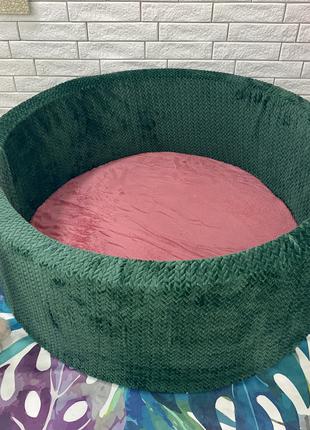 Детский игровой сухой бассейн с шариками 100х40 см "Зелёный №2"
