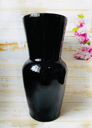 Напольная ваза Лоск черная h 44см