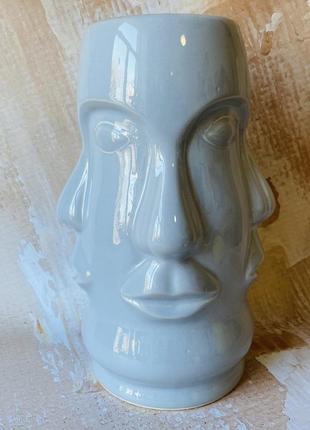 Настольная ваза "Фэнтези" в голубом цвете h 26 см