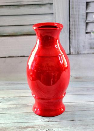 Напольная ваза красная Фиерия h 45см