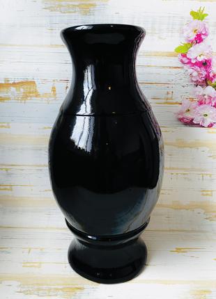 Напольная ваза Фиерия черная h 44см