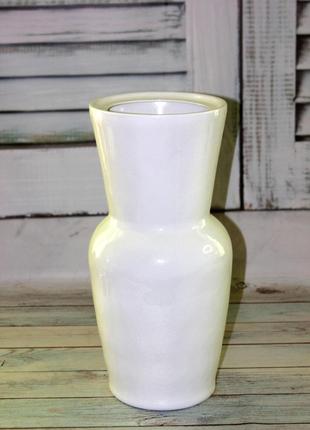 Напольная ваза белая Лоск h 45см