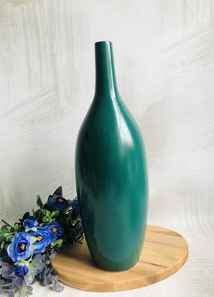 Напольная ваза Люкс зеленая h 45 см