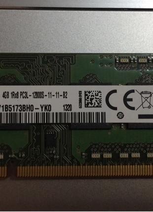 Пам’ять Samsung 4Gb So-DIMM PC3L-12800S DDR3-1600 1.35v (M471B...