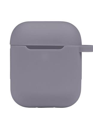 Чехол с карабином Silicone Case Airpods 1 / Airpods 2 Lavender...