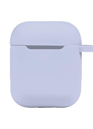 Чехол с карабином Silicone Case Airpods 1 / Airpods 2 Lilac