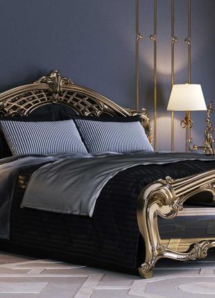 Спальний набір Єва у кольорі глянець чорний/золото.