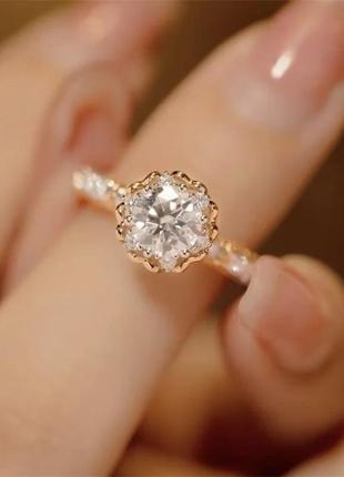 Шикарное романтичное кольцо 19 р перстень с камнем роза 🌹💍❤️