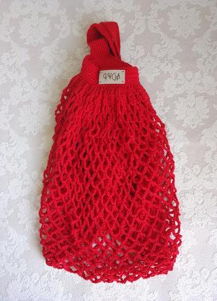 Червона авоська сумка для закупівлі продуктів шопер