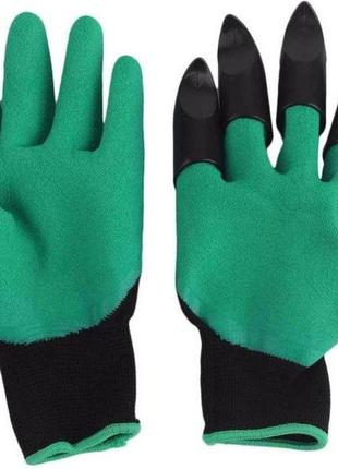 Садовые перчатки garden genie gloves с когтями - g-33