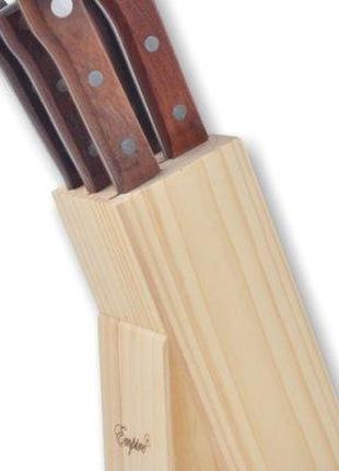 Ножи на деревянной подставке (набір 6 шт )