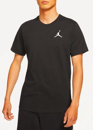 Мужская черная футболка nike jordan с вышитым лого