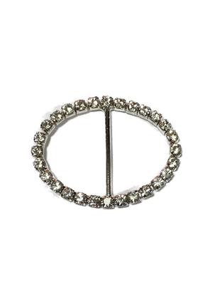 Пряжка для ремней женская украшение круг 4 см серебро легкий м...