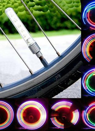 Лед подсветка на колеса велосипеда разноцветная 5 LED