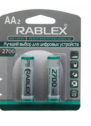 Аккумуляторы RABLEX HR6 RB-2700 ( 1.2 V / 2700mAh / Ni-MH / AA...