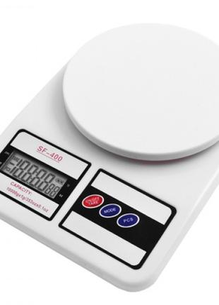 Электронные кухонные весы Rb - 400 с LCD дисплеем до 10 кг Белые
