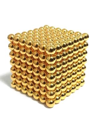 Нео Куб Конструктор Золотой Neo Cube 5 мм 216 магнитных шарико...