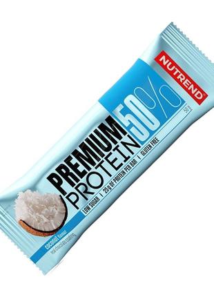 Батончик Nutrend Premium Protein Bar 50%, 50 грам Кокос