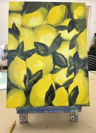 Картина «лимони». холст, масло