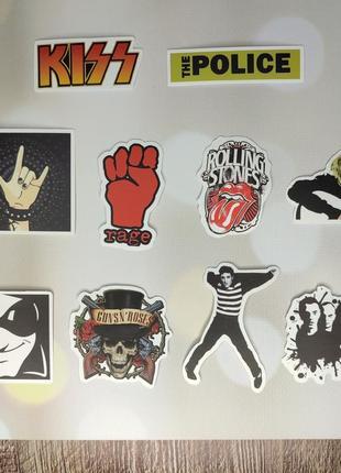 Наклейки, стикеры "рок - группы, рок - музыка" (стик0046)