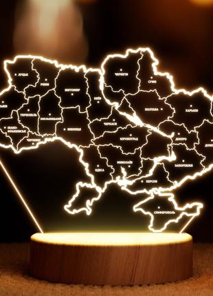 Светильник-ночник от usb "карта украины".
