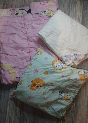Детский комплект постельного белья одеяло подушка пододеяльник