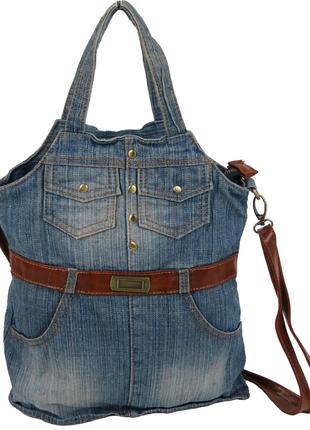 Женская джинсовая сумка в форме сарафана Fashion jeans8059 bag...