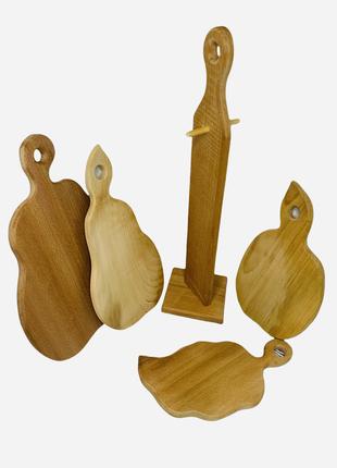 Набор разделочных досок из 4 штук деревянные (01)