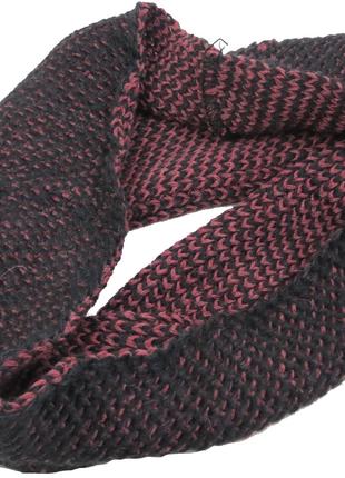 Жіночий теплий шарф-снуд Giorgio Ferretti фіолетовий із чорним