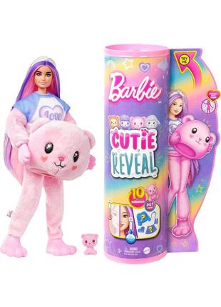 Кукла barbie cutie reveal розовый мишка барби кюти ривил