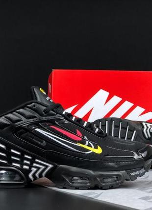 Nike air max plus tn кроссовки мужские черные с желтым отменны...