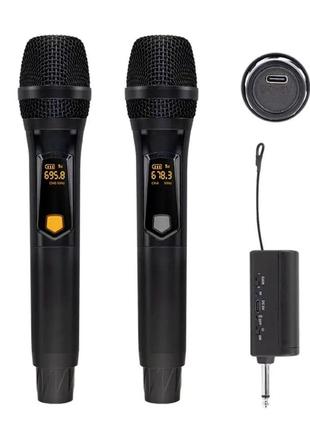 Мікрофони бездротові ручні Temeisheng A151 комплект 2 мікрофон...