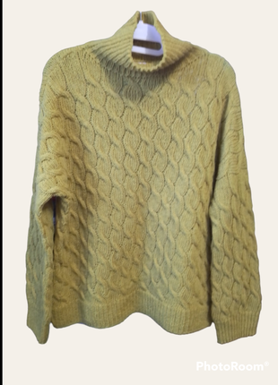 Женский базовый свитер. свитер с натуральной пряжи. свитер ове...