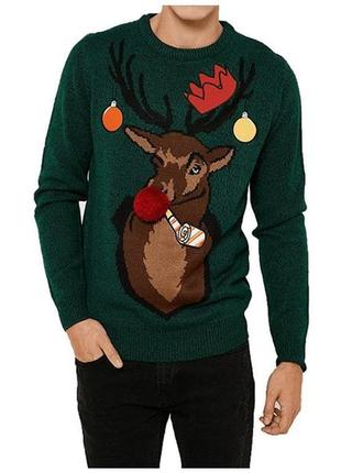Очень красивый и стильный брендовый вязаный свитер 21.